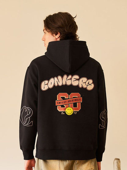 Men Graphic Printed Hooded Pullover Sweatshirt