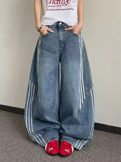Women Mid-Rise Wide Leg  Jeans