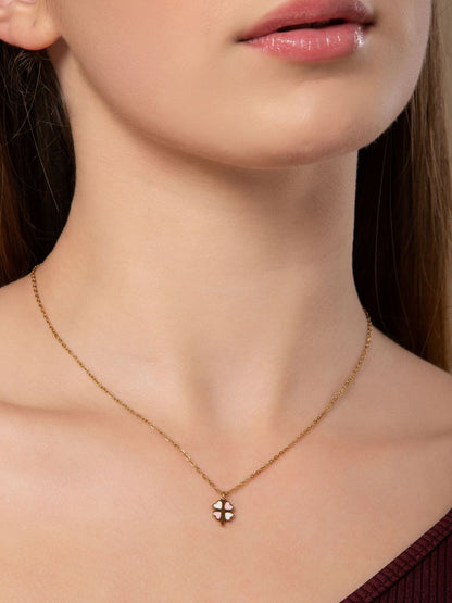 SALTY Clover & Self Love - Pendant Chain & Chain Ring Jewellery Set