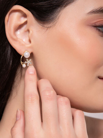 SALTY Pack of 2 Women Petal Poise Earrings