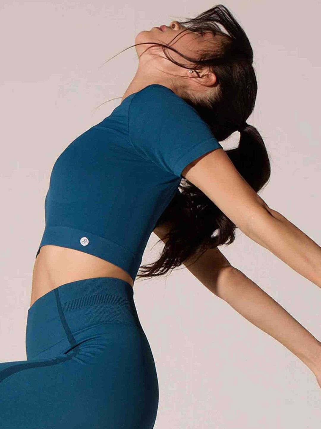 Teal Seamless Sculpt Tee
