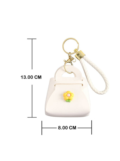 SALTY Floral Mini White Bag Charm