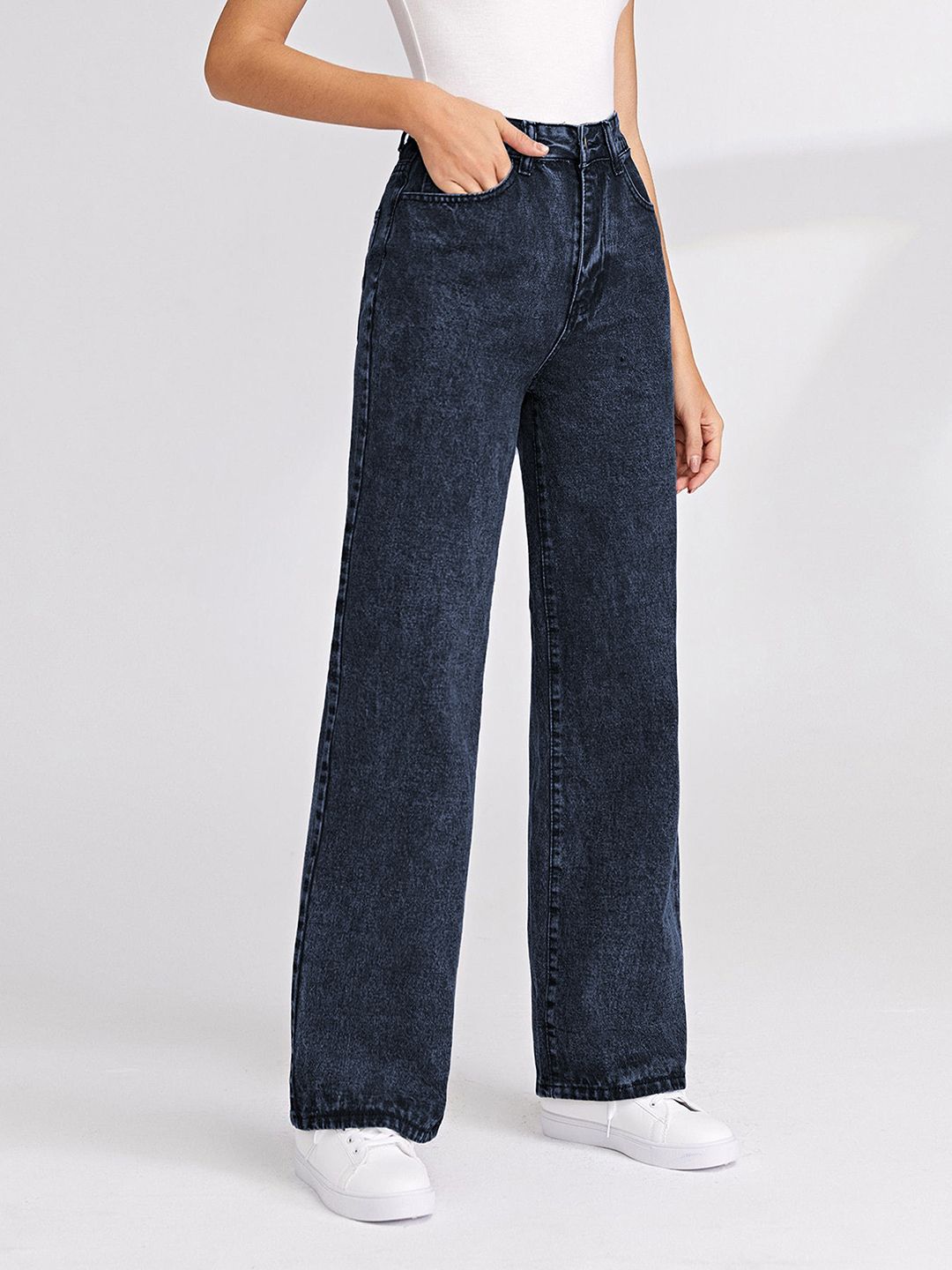 Women Straight Fit High-Rise Jeans