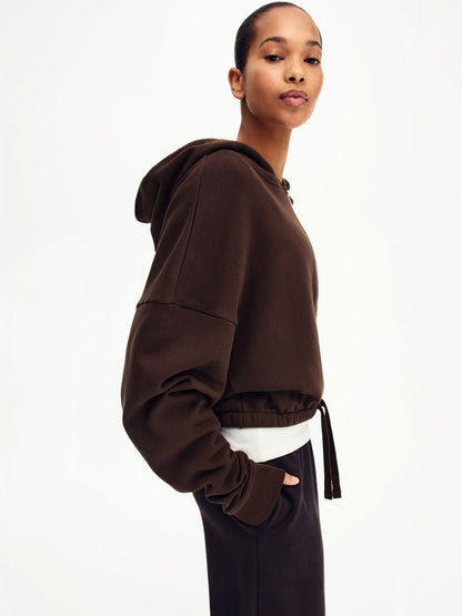 Drawstring Zip-Through Hoodie