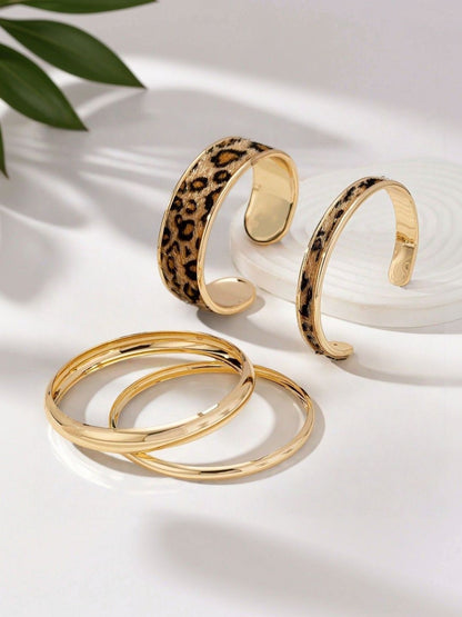 Women 4 Gold-Plated Kada Bracelet