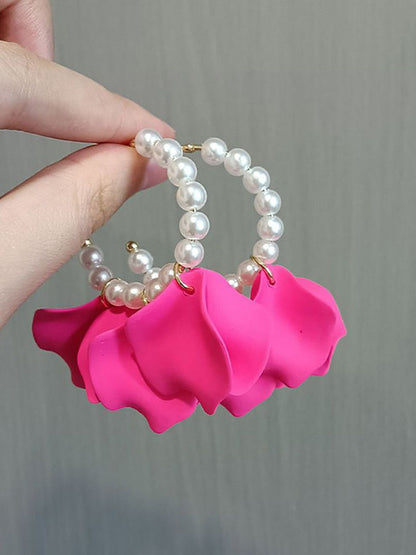 Leaf Shaped Half Hoop Earrings