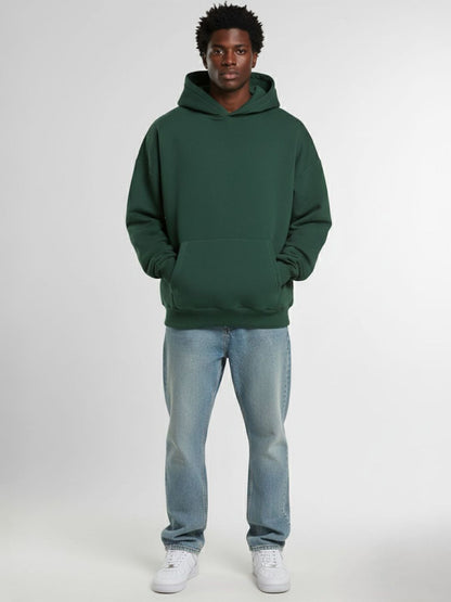 Men Solid Hooded Cotton Sweatshirt