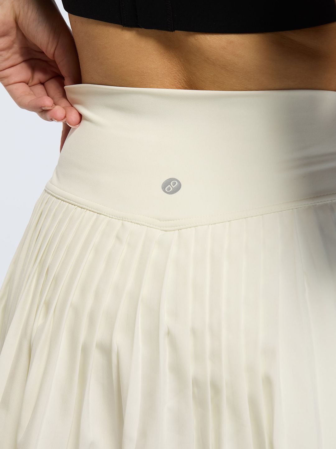 Ivory Plie Pleated Skort