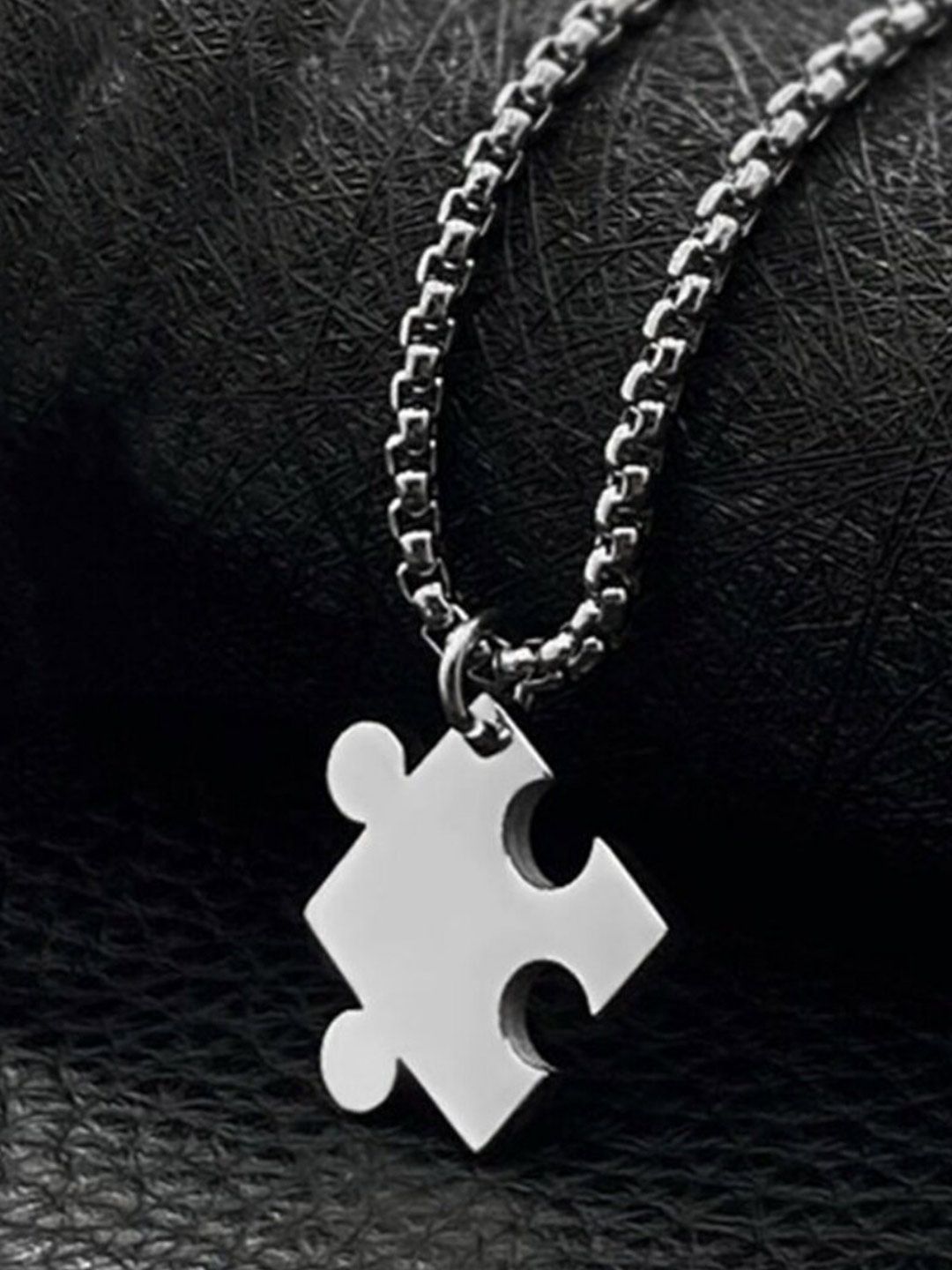 SALTY Women Set Of 2 Stainless Steel Enigmatic Connections Couple Pendants With Chains