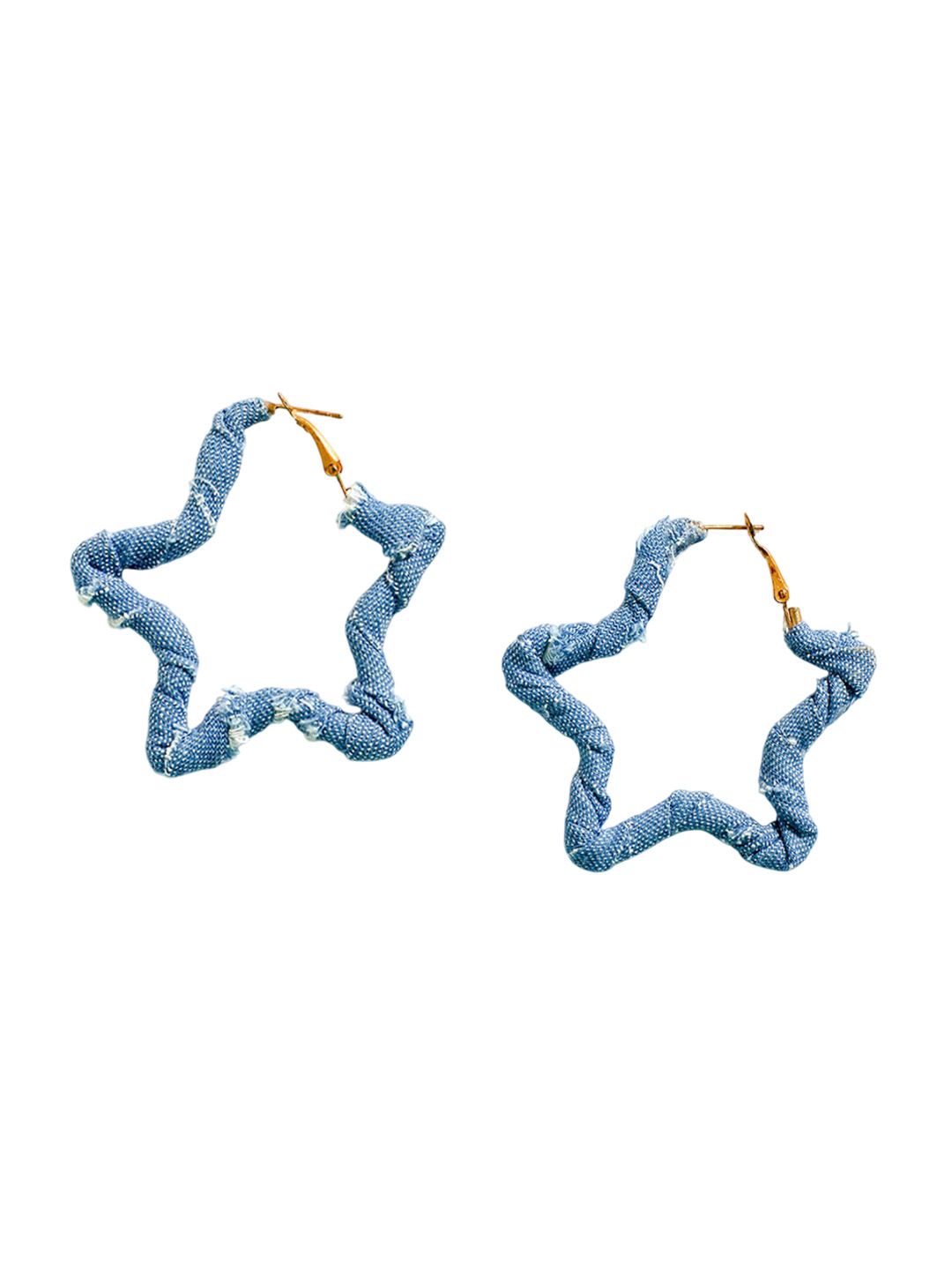 Star Shaped Half Hoop Earrings
