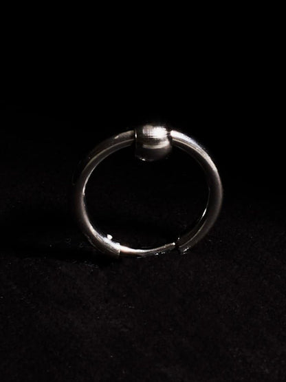 SALTY Men Silver-Plated Stainless Steel Circular Shaped Hoop Earrings