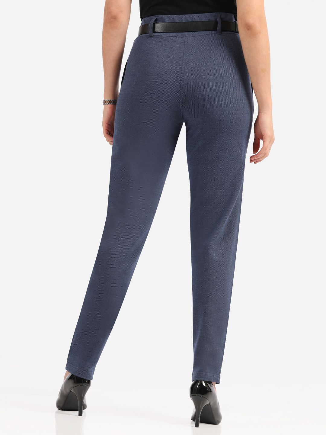 Women Straight Fit High-Rise Trousers
