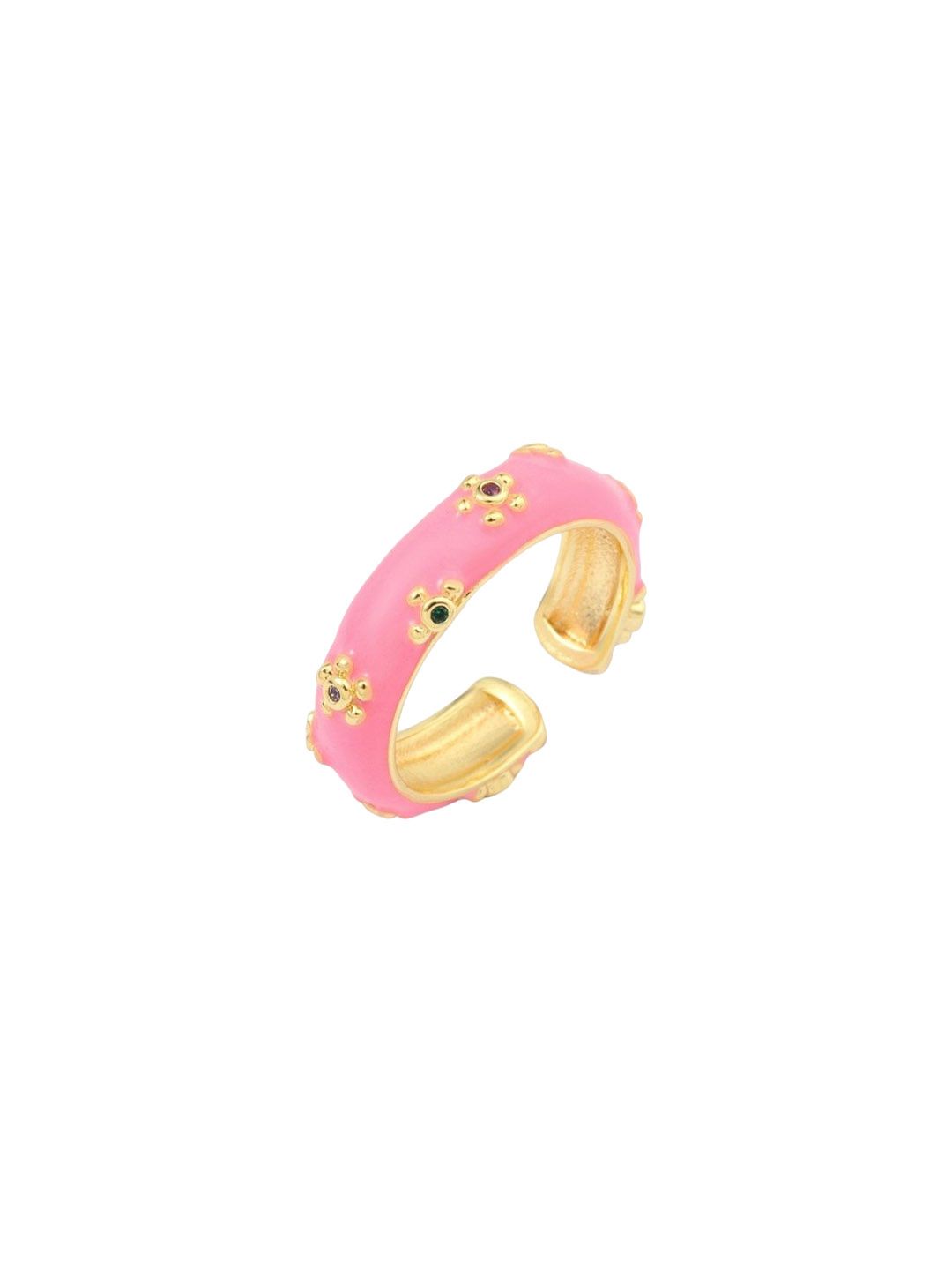 SALTY Stone-Studded Adjustable Finger Ring