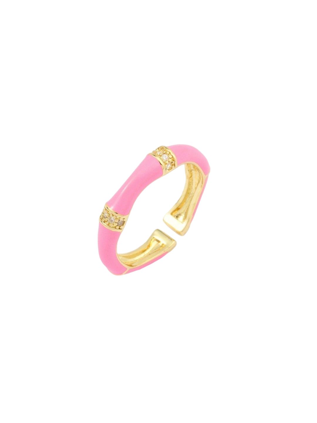 SALTY Stone-Studded Adjustable Finger Ring