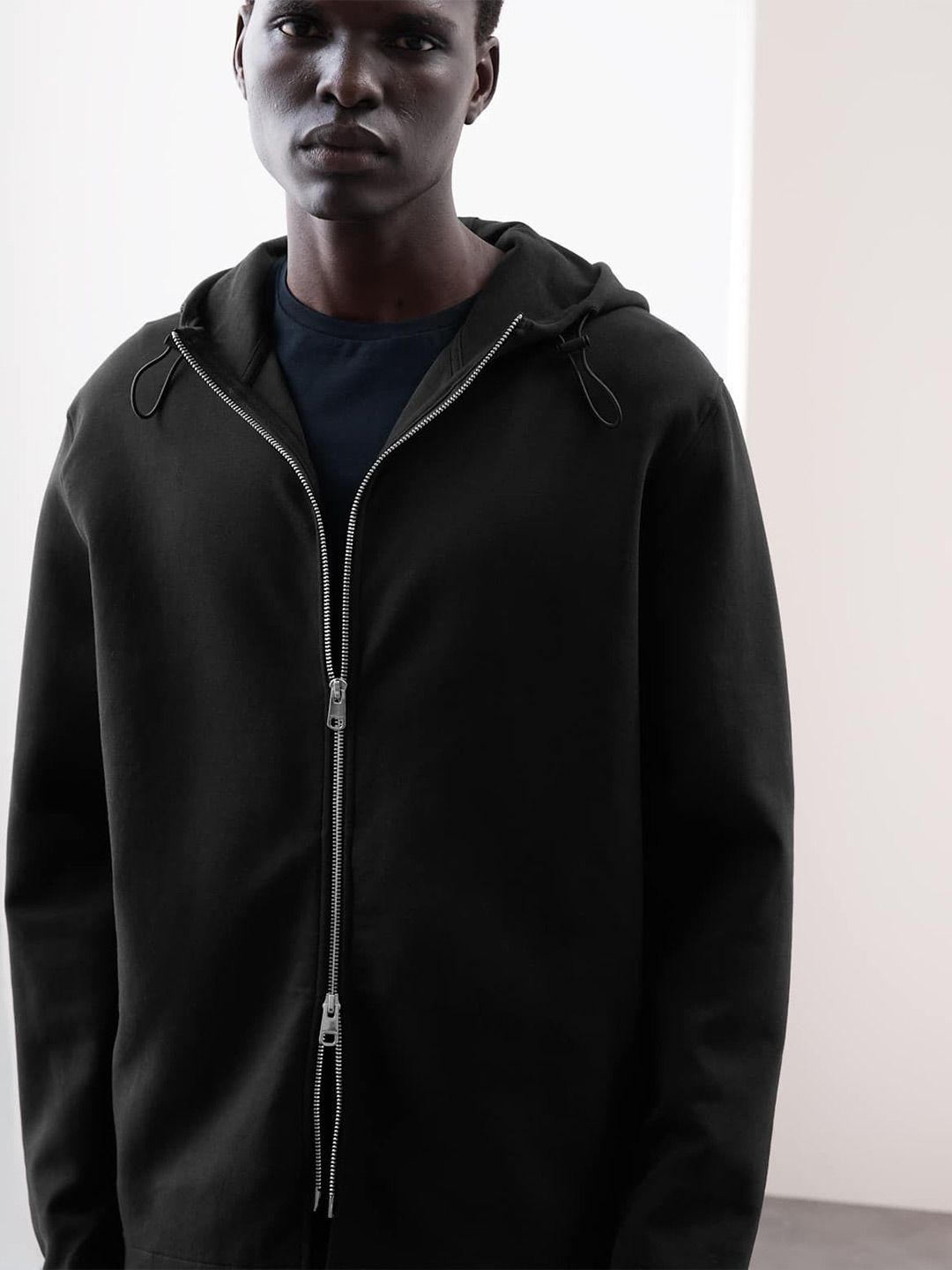 Cotton Rich Zip Up Hoodie