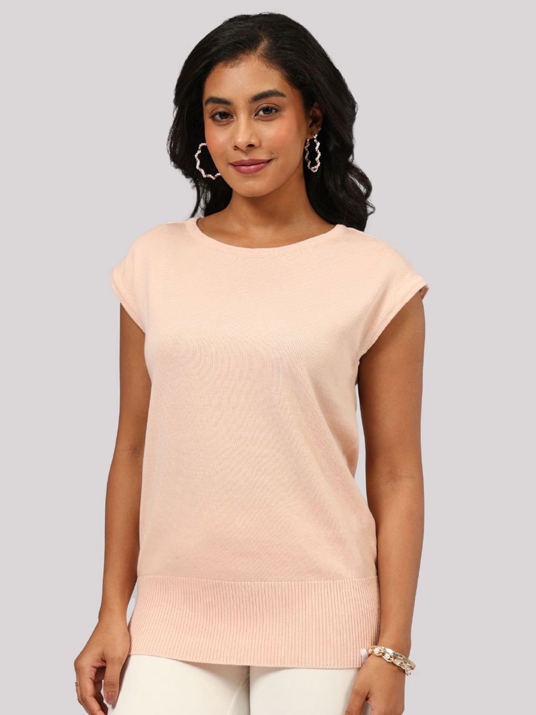 Extended Sleeves Pure Cotton T-shirt