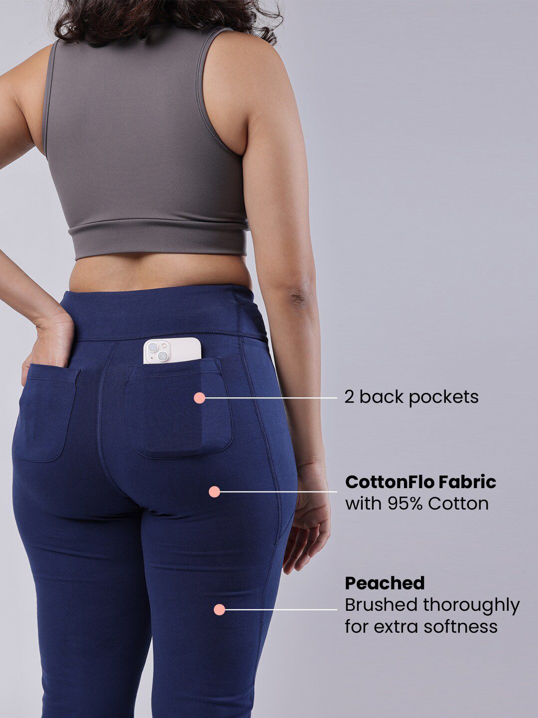 Women Comfort Flared High-Rise Trousers