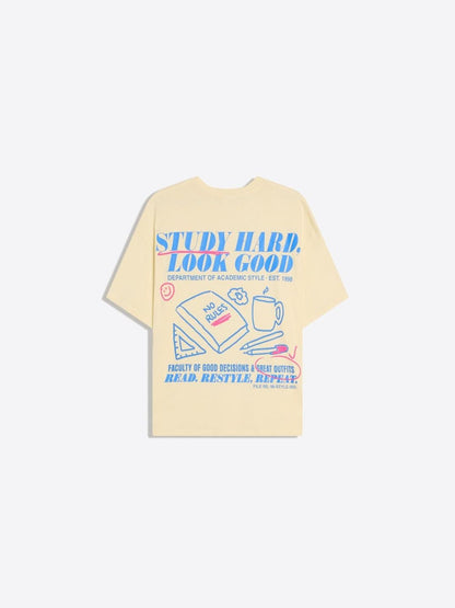 Typography Printed Oversized Fit Short Sleeve Cotton Tshirt