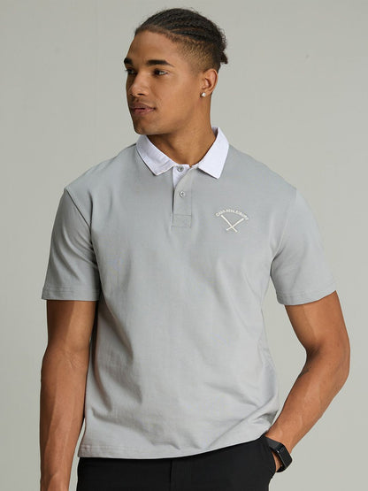 Grey Baseline Polo