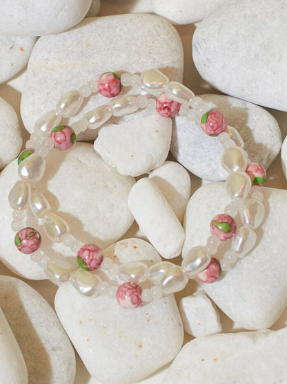 SALTY Crystals Beaded Elasticated Bracelet