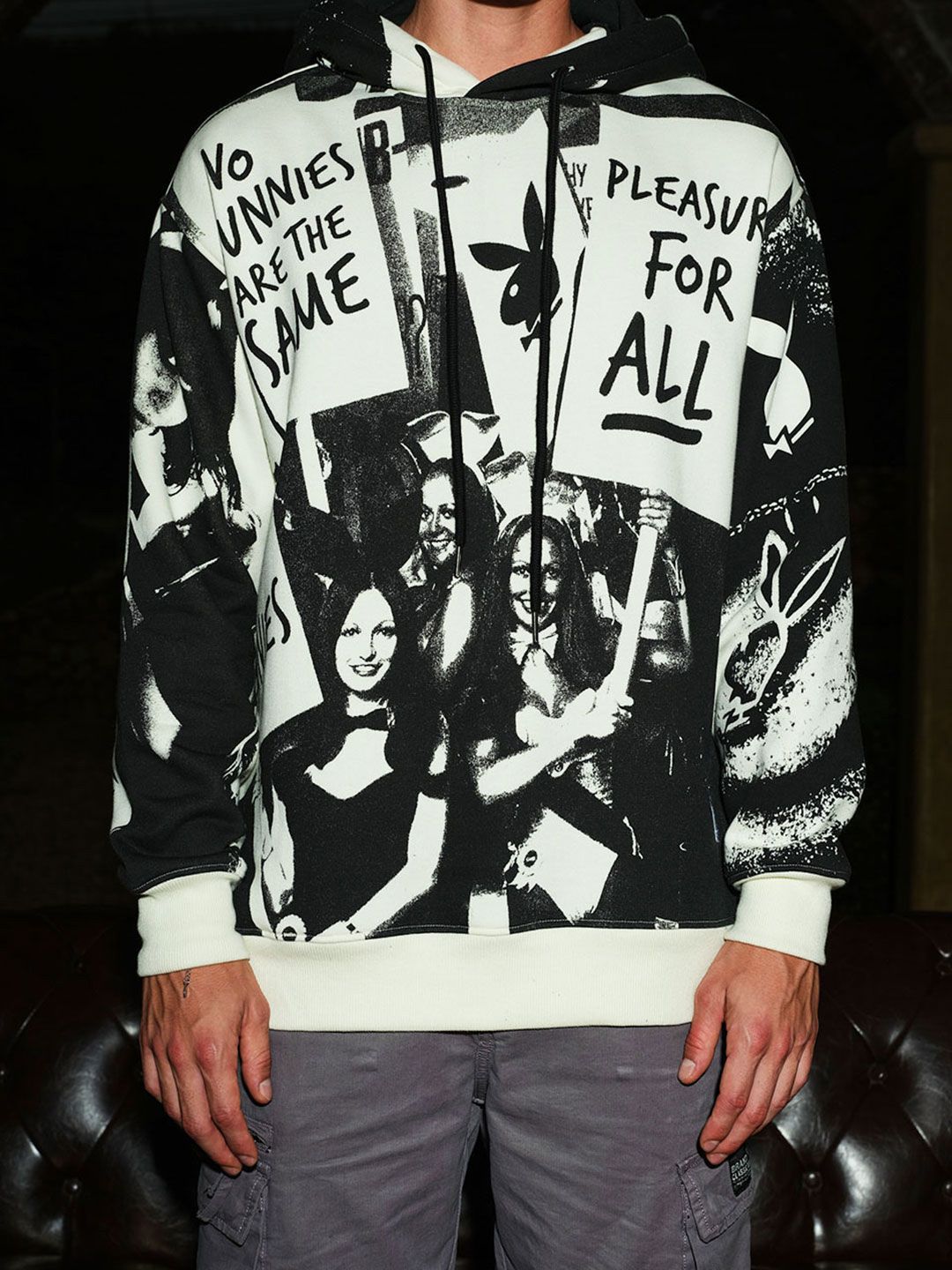 Men Printed Hooded Sweatshirt