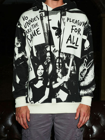 Men Printed Hooded Sweatshirt