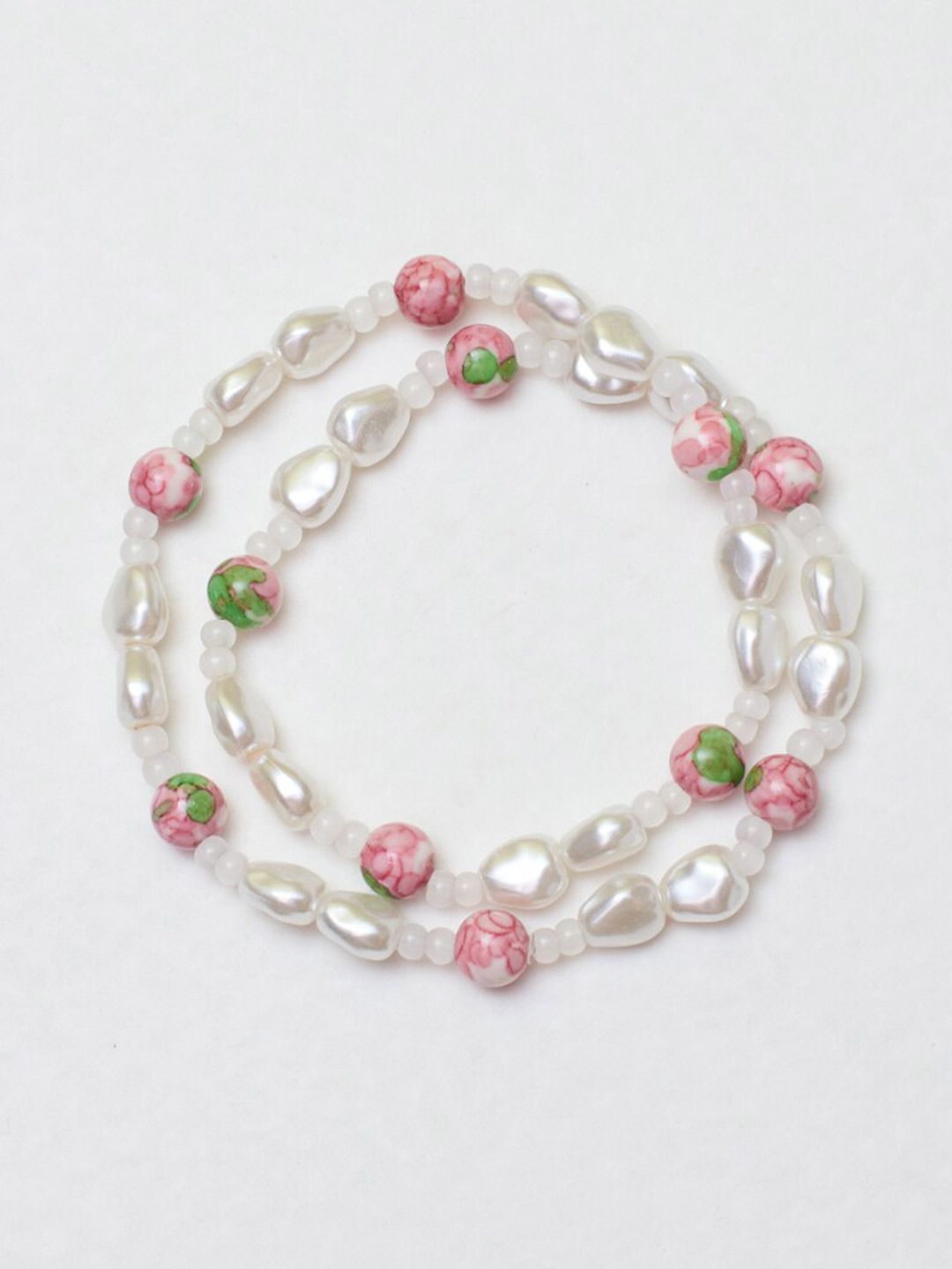 SALTY Crystals Beaded Elasticated Bracelet