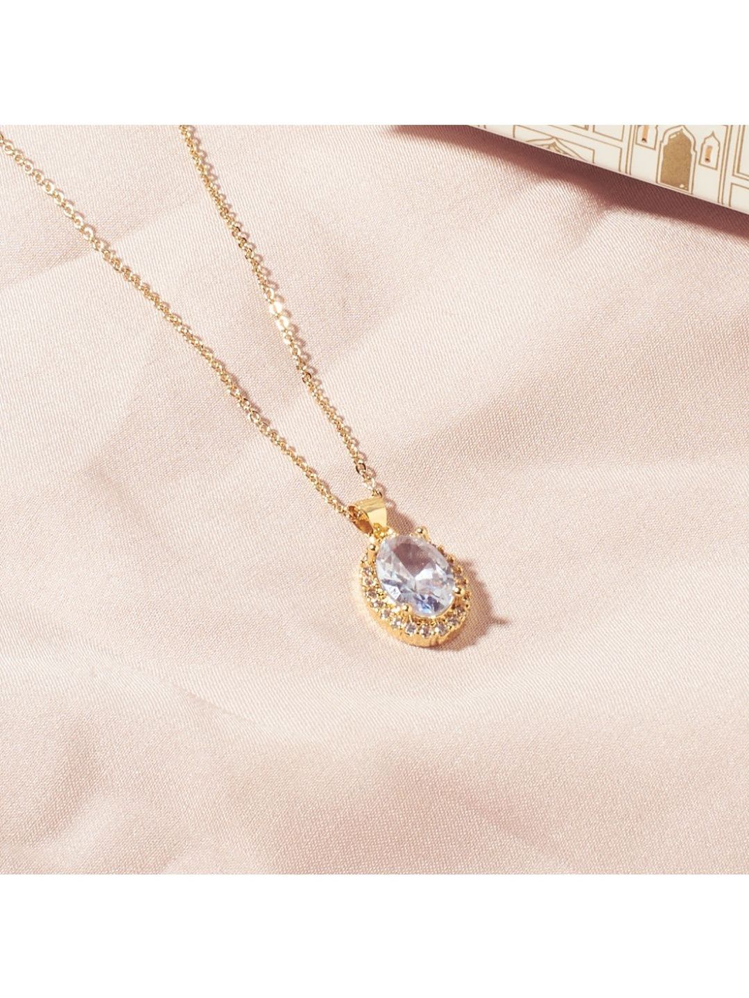 SALTY Twinkle Gem Necklace & Champagne Self-Love Chain Ring Jewellery Set