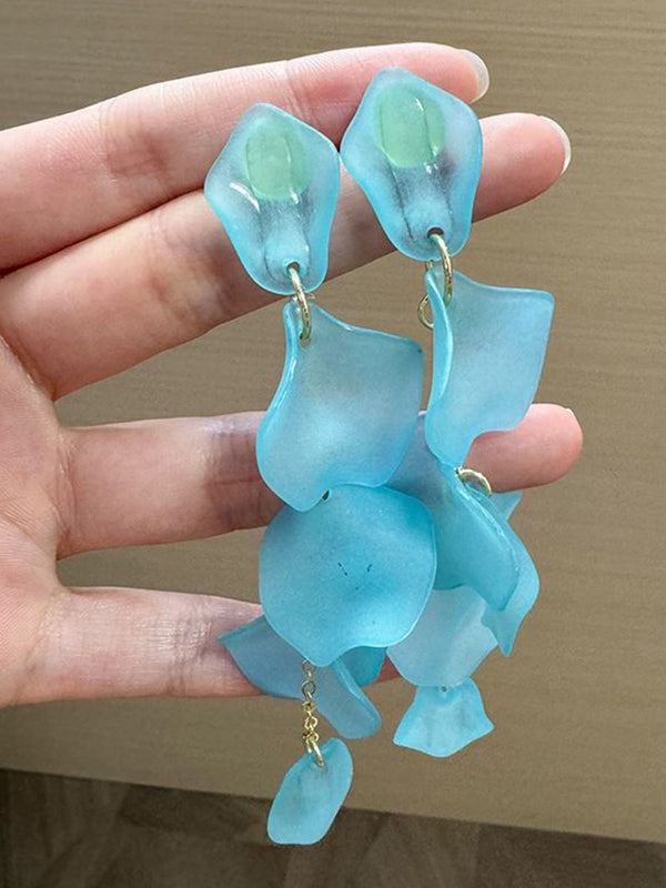 Leaf Shaped Drop Earrings