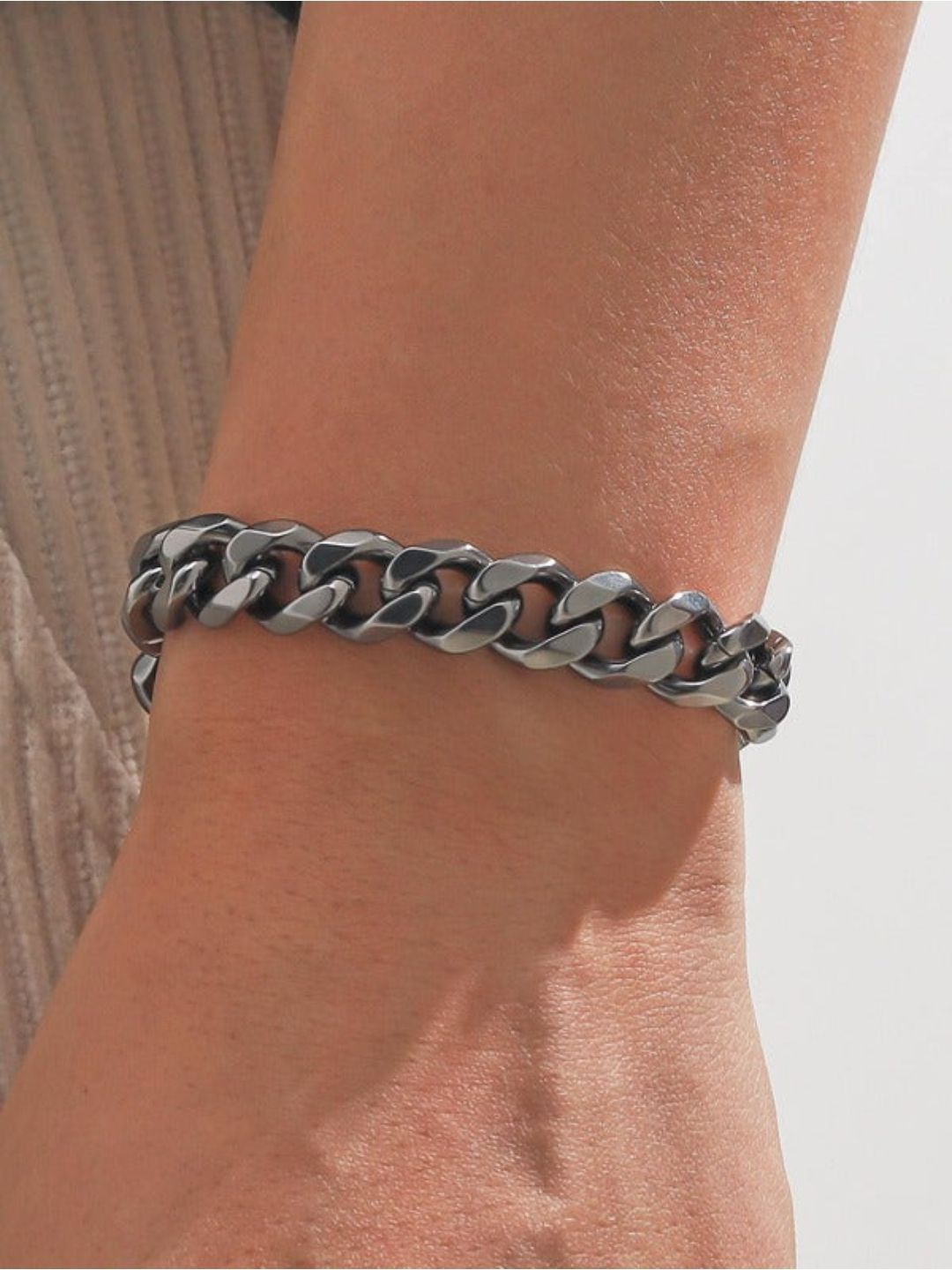SALTY Men Stainless Steel Crucible Cross Layered Chain And Bracelet Set
