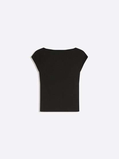 Gathered short sleeve T-shirt