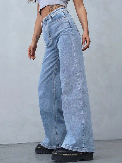 Women Straight Fit High-Rise Light Fade Jeans