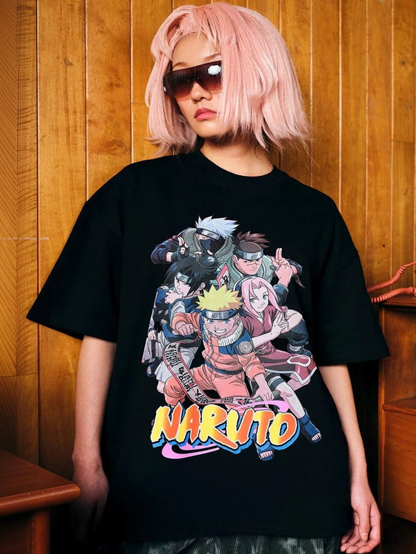 Women Leaf Village Legends Printed Cotton Oversized T-shirt