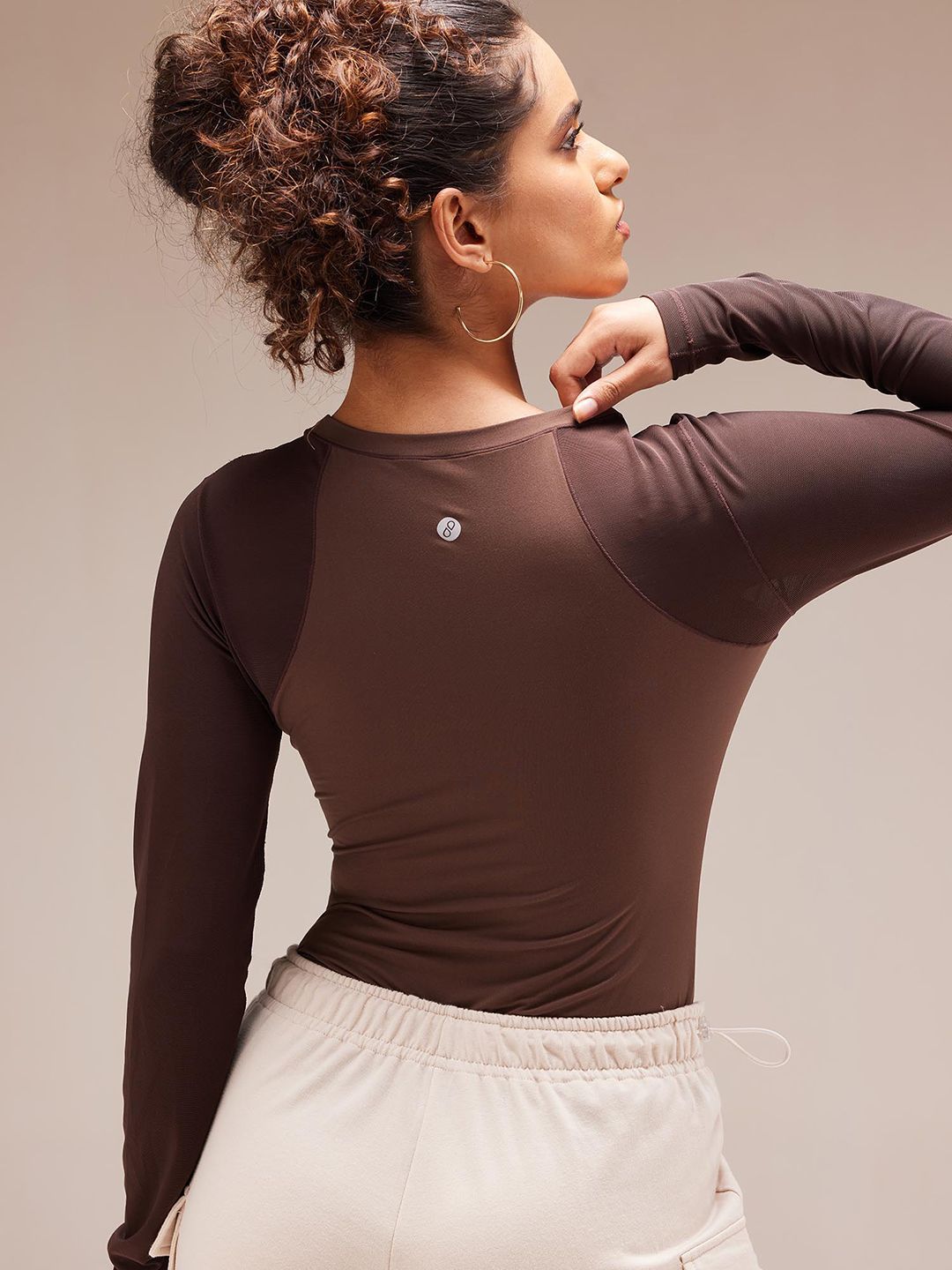 Brunette Air Mesh Bodysuit