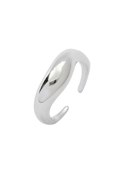 SALTY Women & Girls Molten Wave Silver Stylish Adjustable Finger Ring
