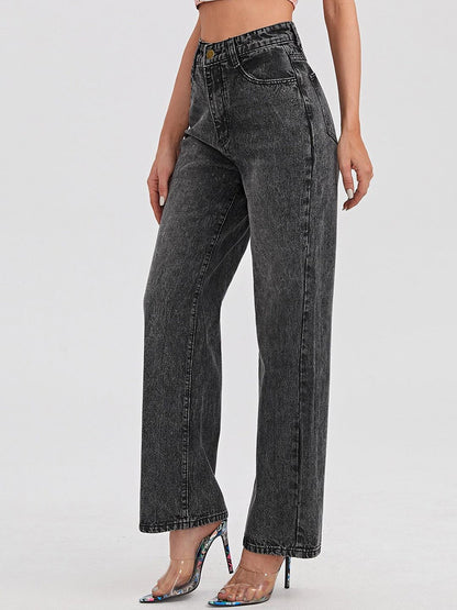 Women Jean Straight Fit High Rise Stretchable Jeans
