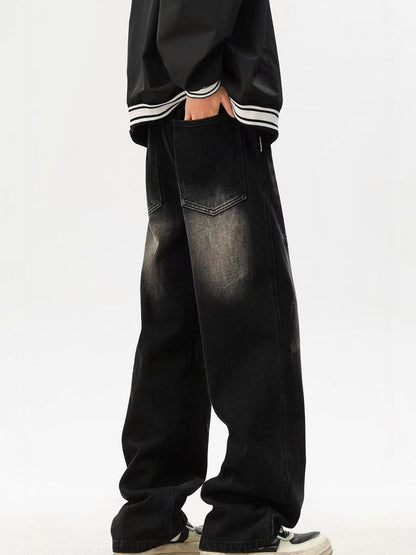 Men Baggy Mid-Rise Light Fade Jeans