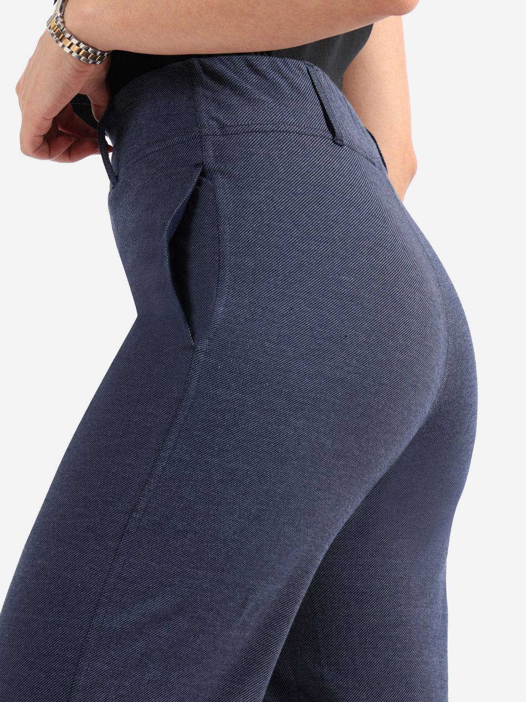 Women Straight Fit High-Rise Trousers