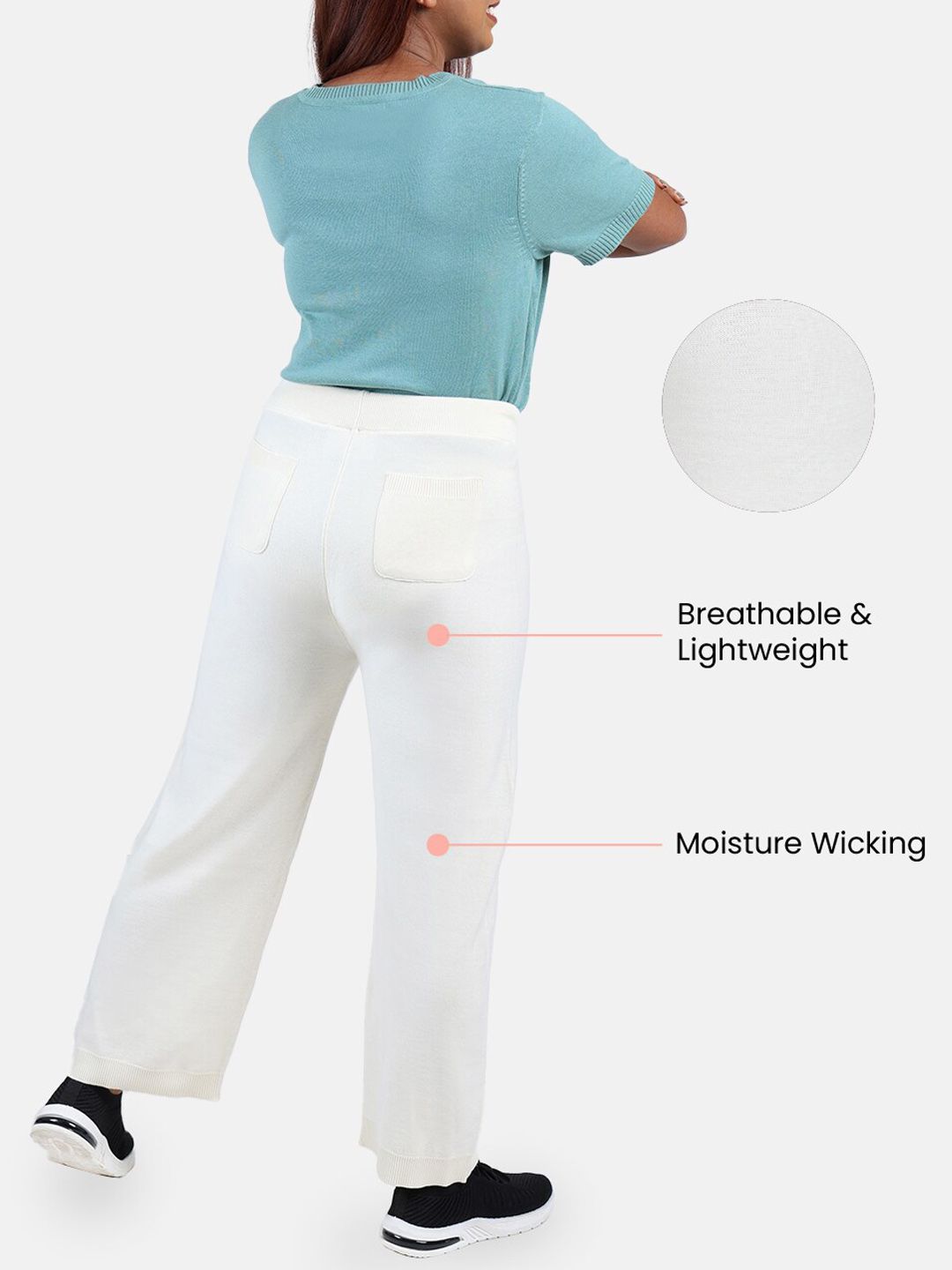 Women Mid-Rise Straight Pure Cotton Track Pants