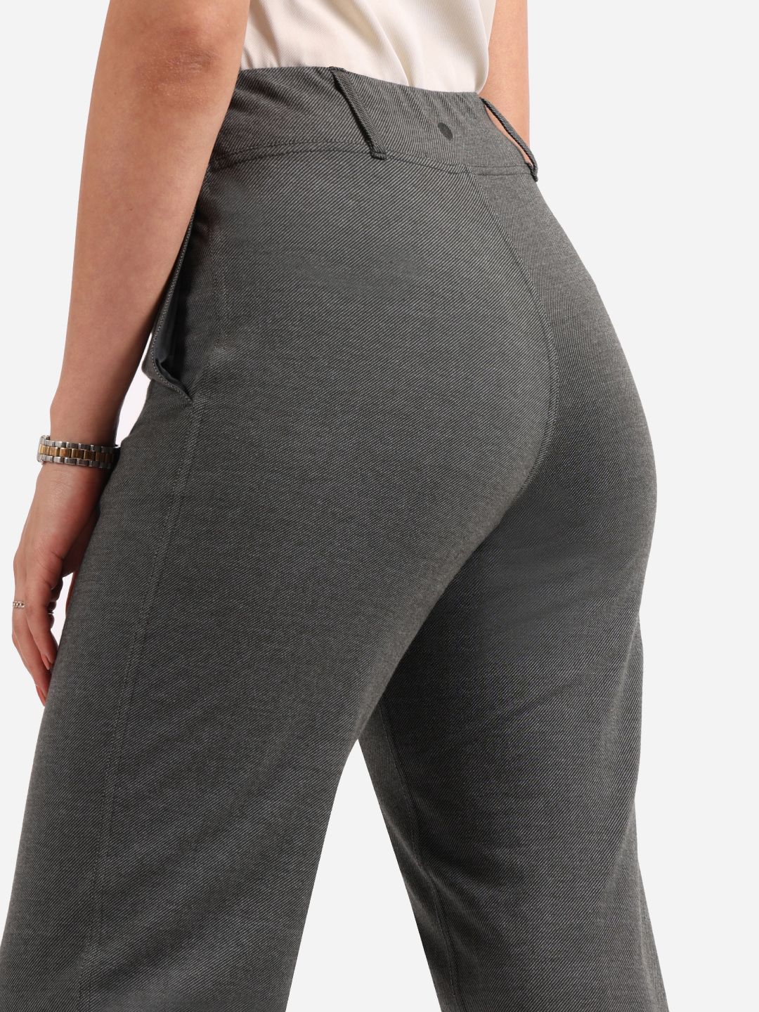 Women Straight Fit High-Rise Trousers