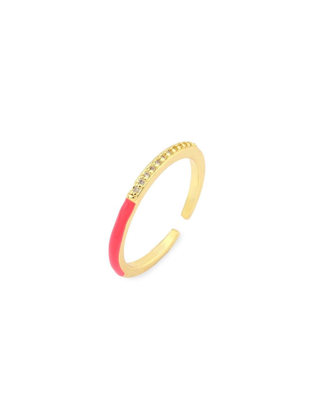 SALTY Stone-Studded Adjustable Finger Ring