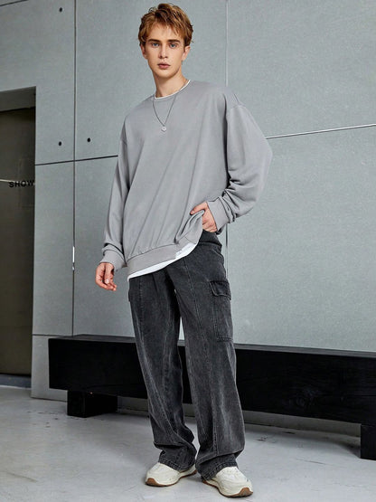 Men Low-Rise Stretchable Cargo  Jeans