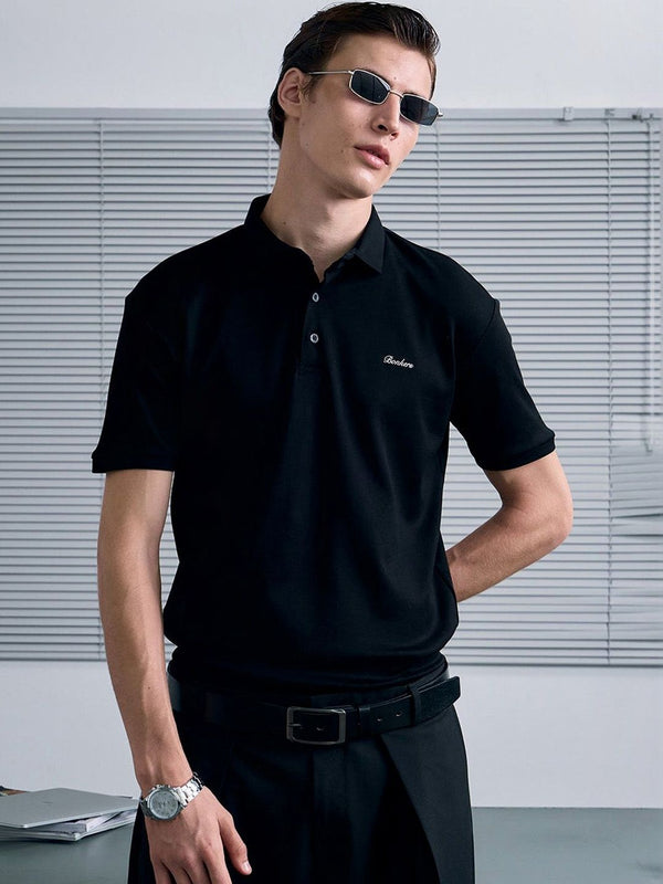 Men Solid Polo Collar T-shirt