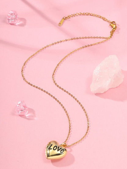 SALTY Heart Shaped Pendant With Chain