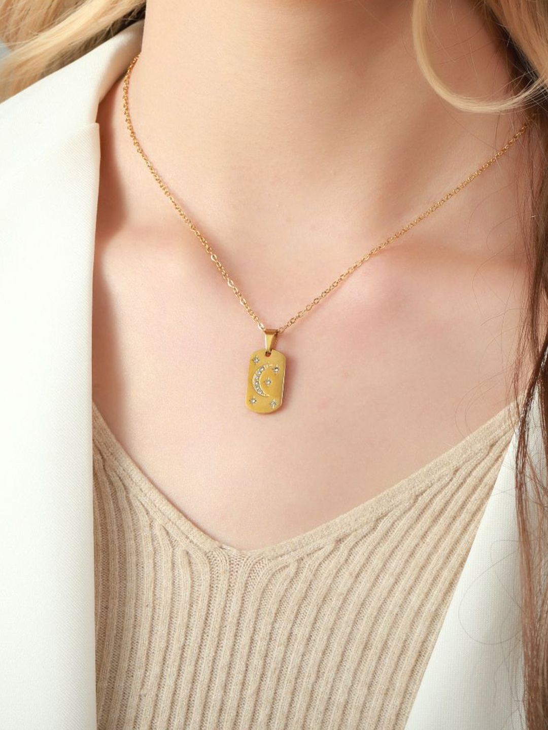 SALTY Stainless Steel Pendant With Chain