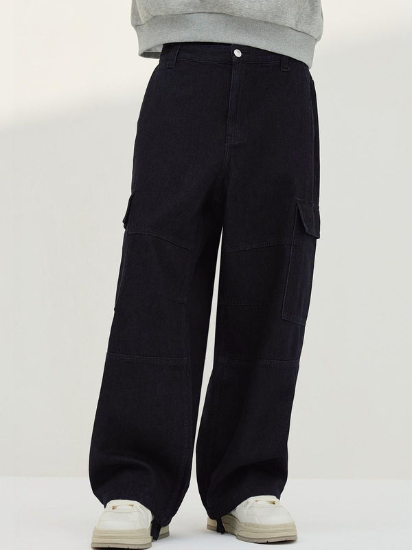 Men cargo parachute jeans