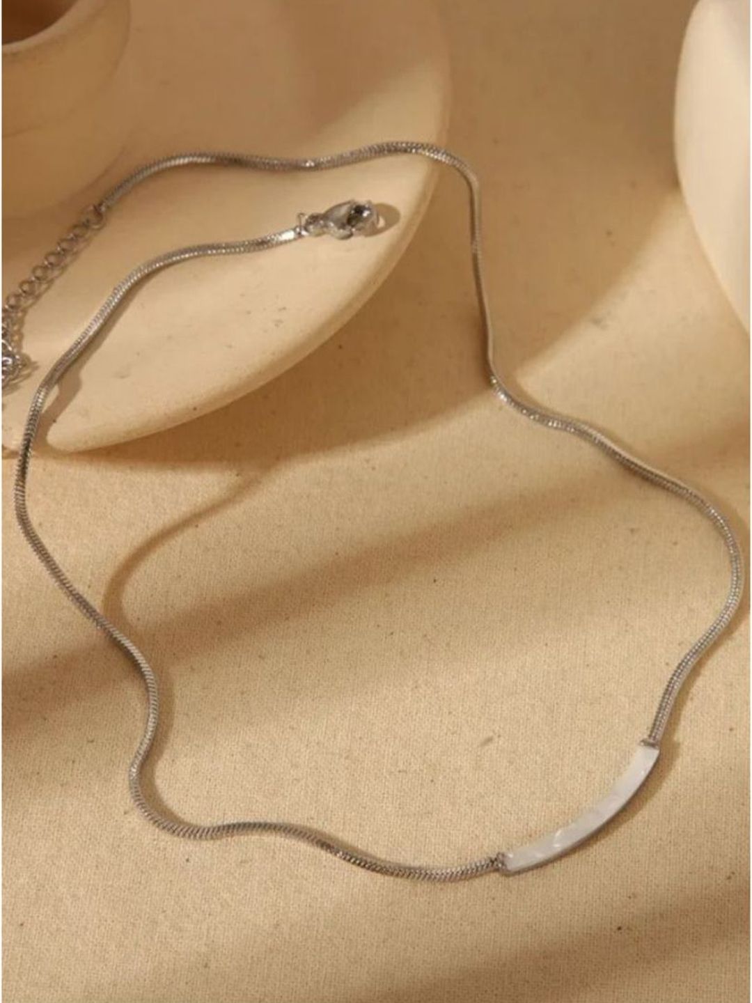 SALTY Satin Shine Silver Necklace
