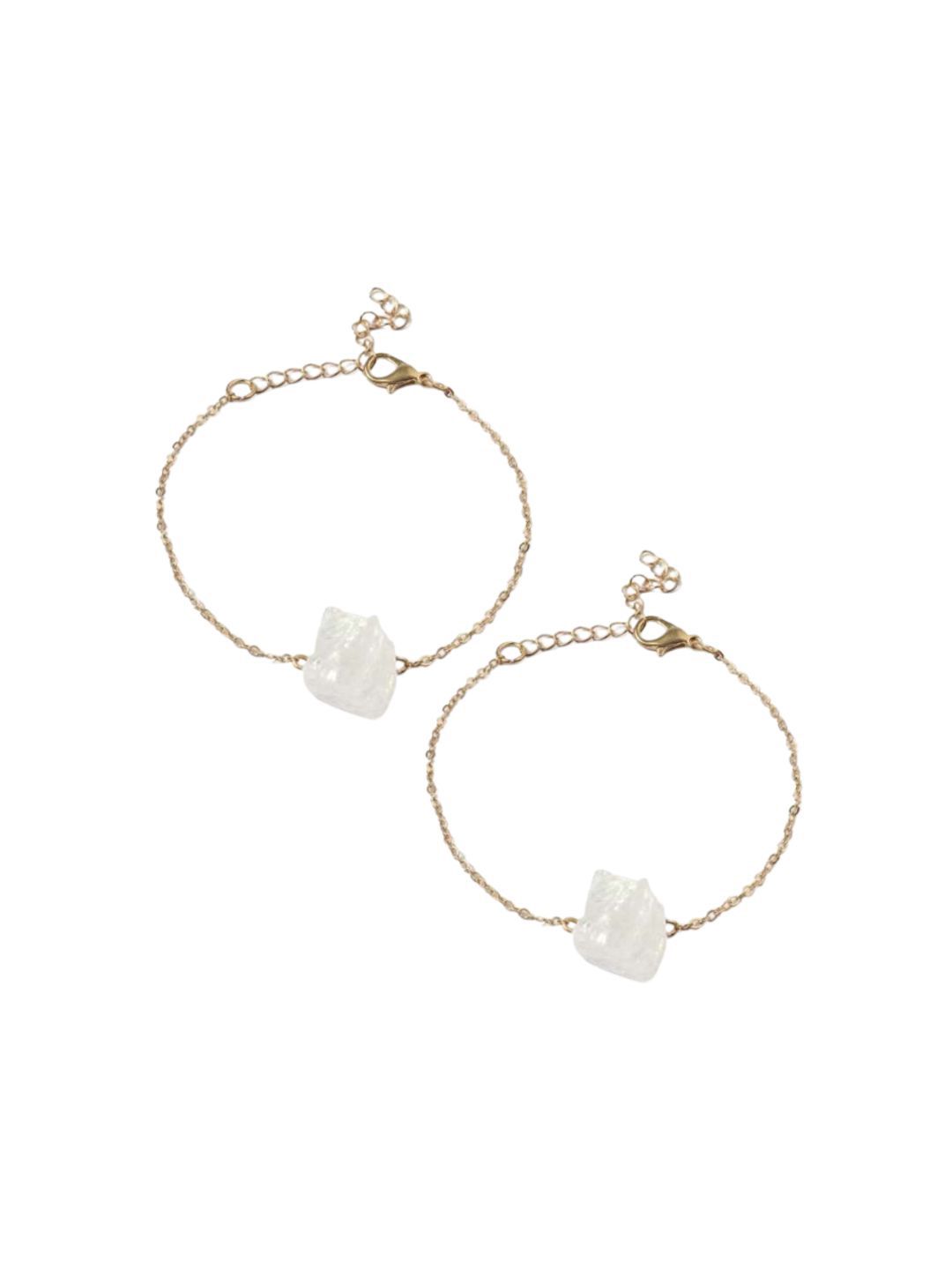 SALTY Set Of 5 Artificial Stones Of Feminine Link Bracelet