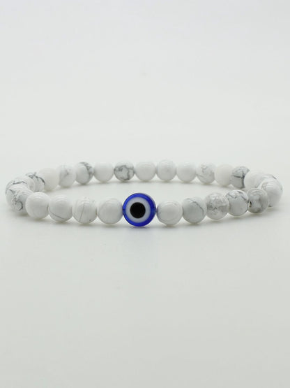 SALTY Pack of 2 Men Protective Evil Eye Natural Stone Band