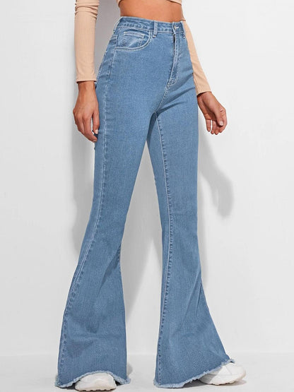 Women Cotton Bootcut High-Rise Jeans